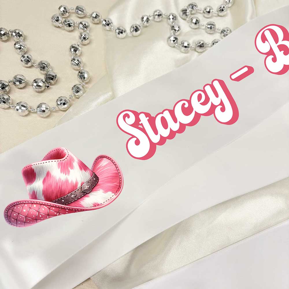 Personalised Hen Party Sash - Cowgirl Barbie