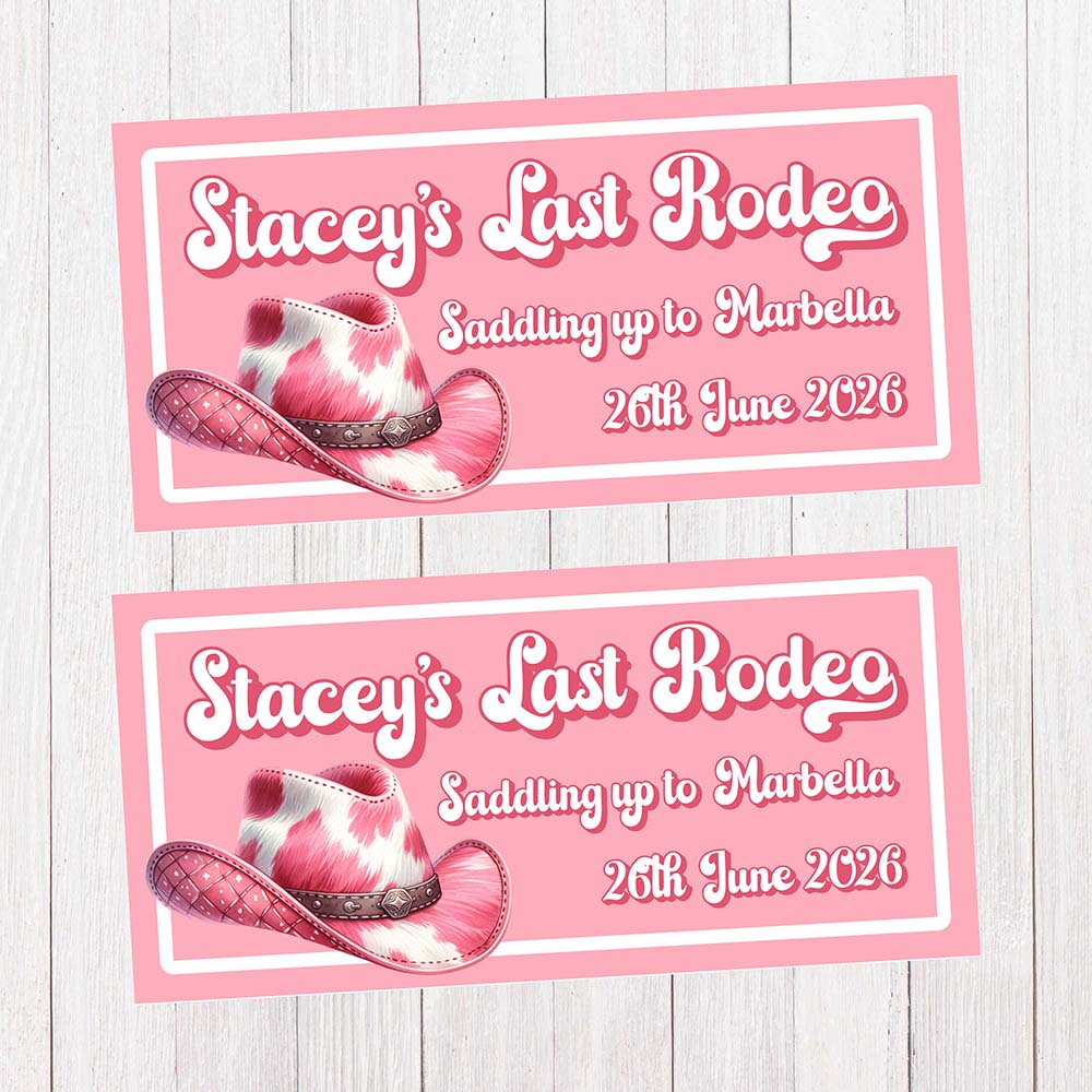 Cowgirl Barbie Hen Party Banner x2