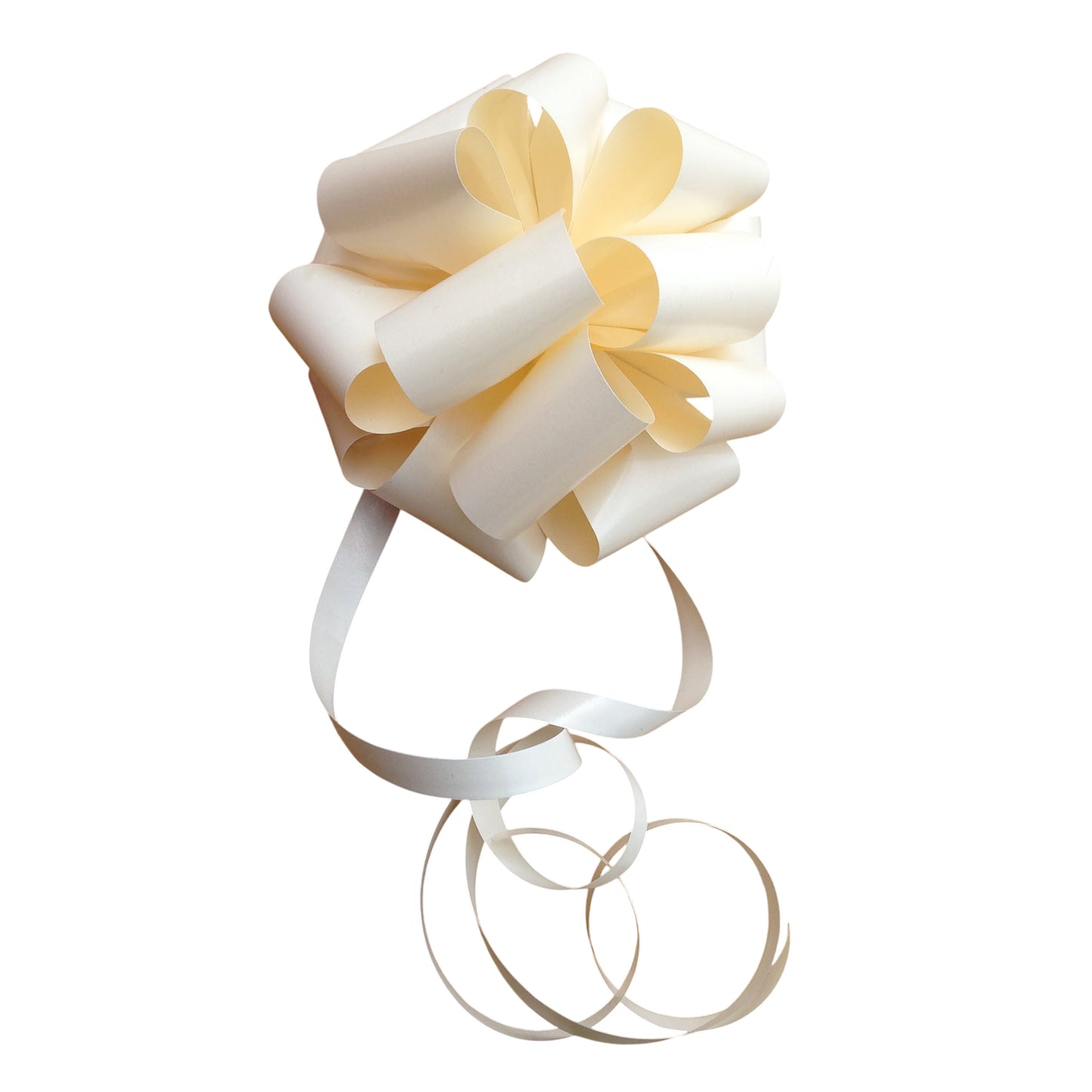 Ivory Plain Handmade Wedding Car Door Bow
