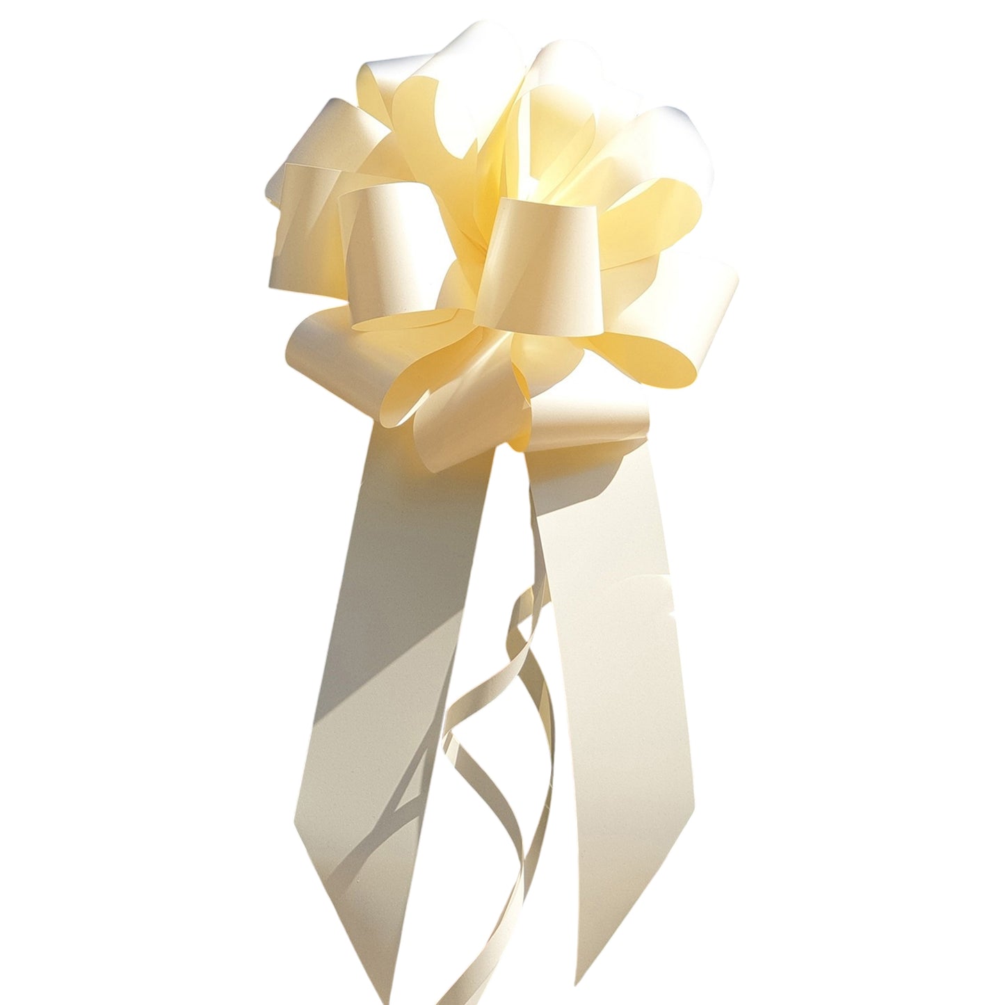 Ivory Plain Handmade Wedding Car Bonnet Bow