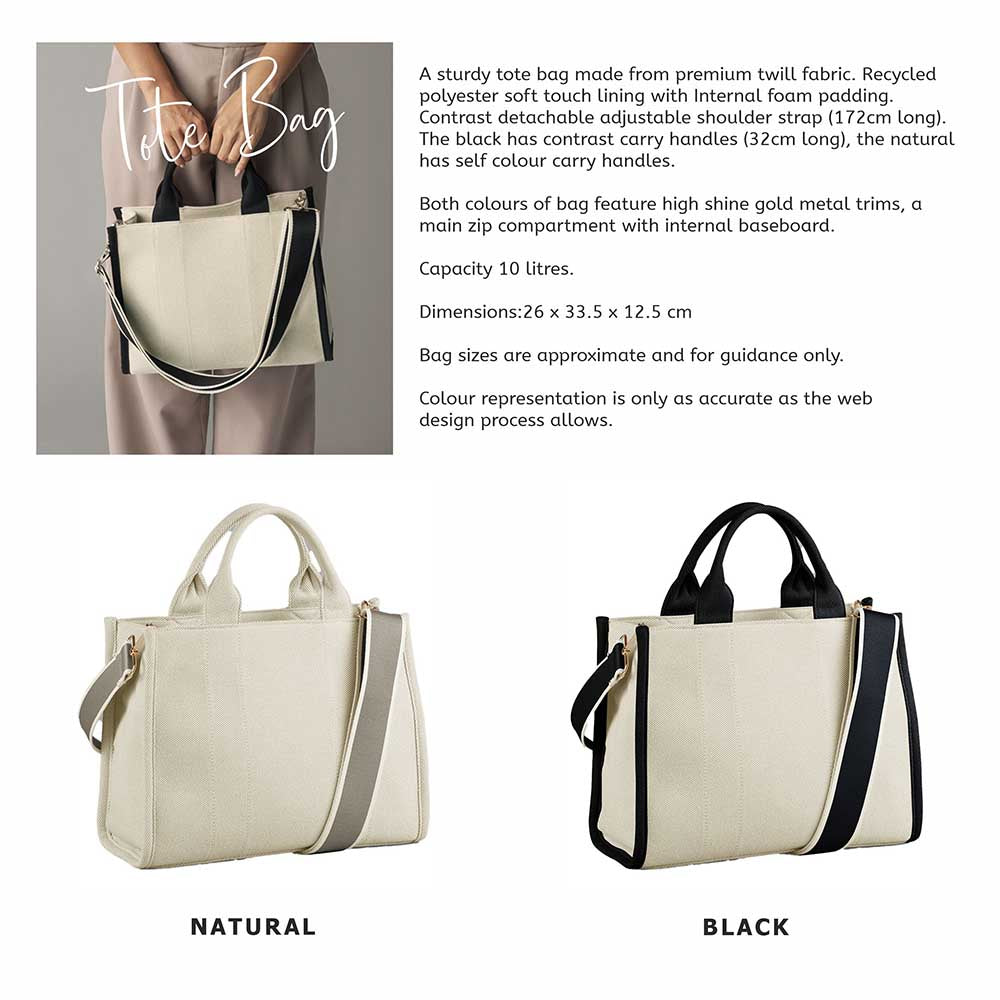 Personalised Shoulder Tote Bag - Initials