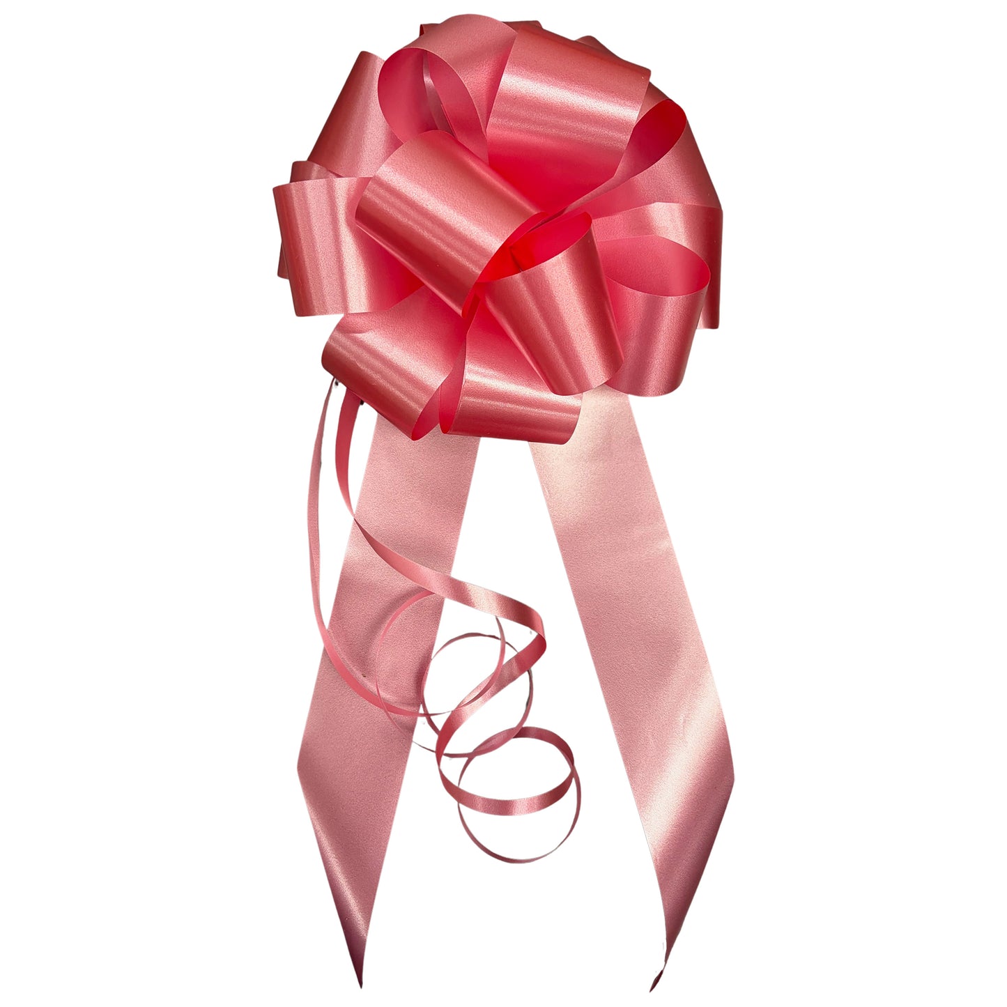 Rose Pink Plain Handmade Wedding Car Bonnet Bow