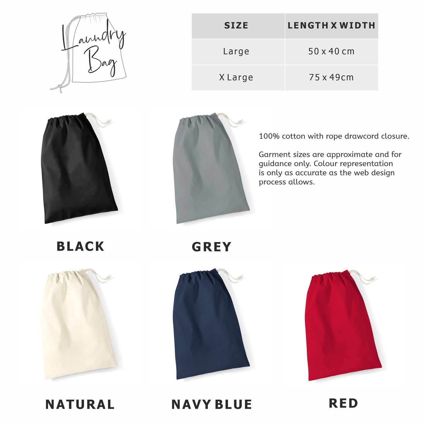 Drawstring Laundry Bag - The Laundry Co