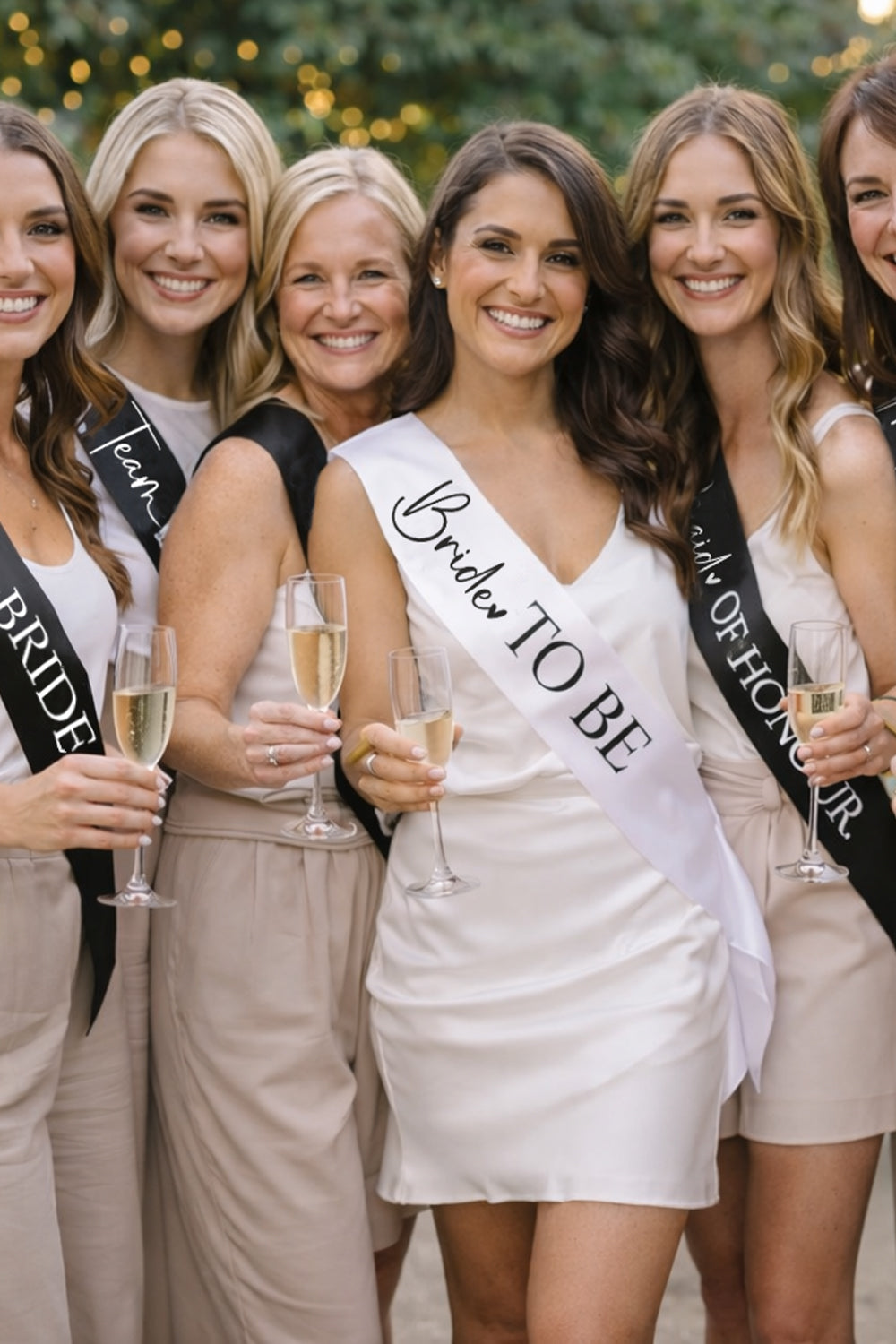 Black and White Hen Party Theme Sashes