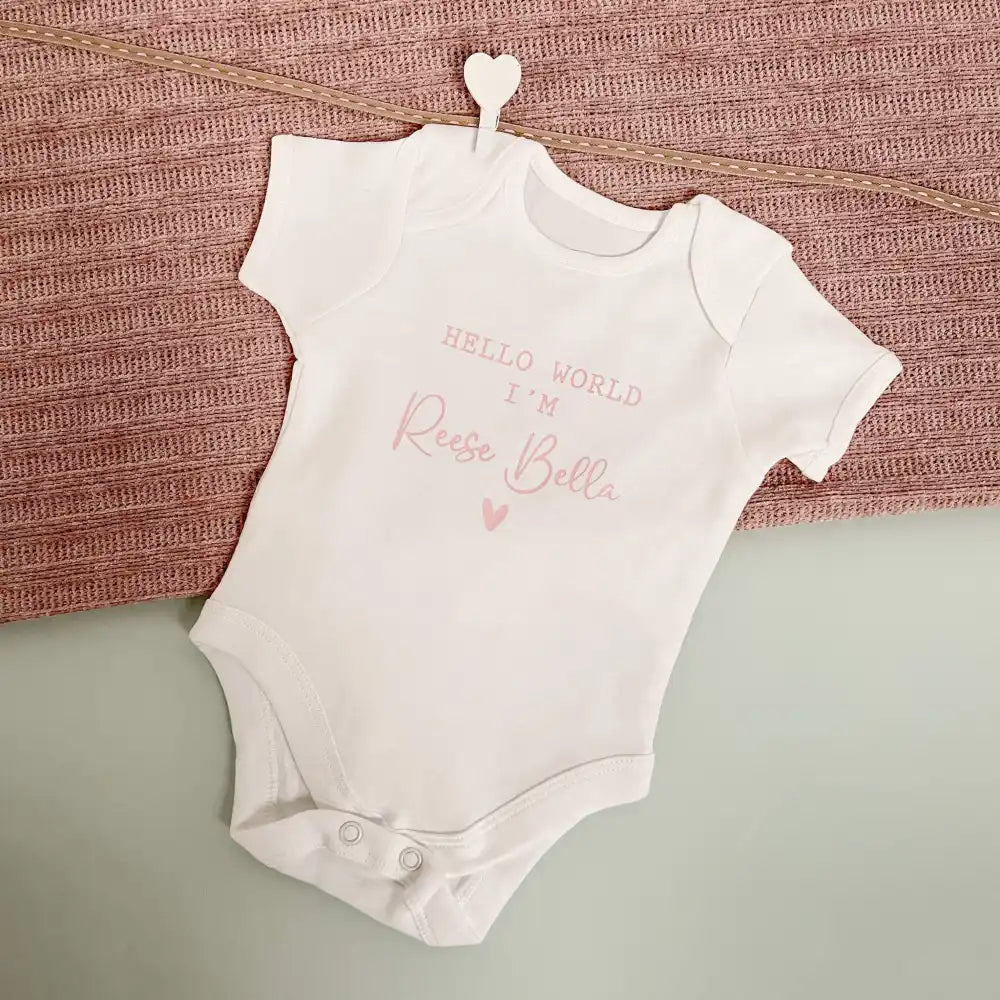 Personalised Baby Grow - Hello World