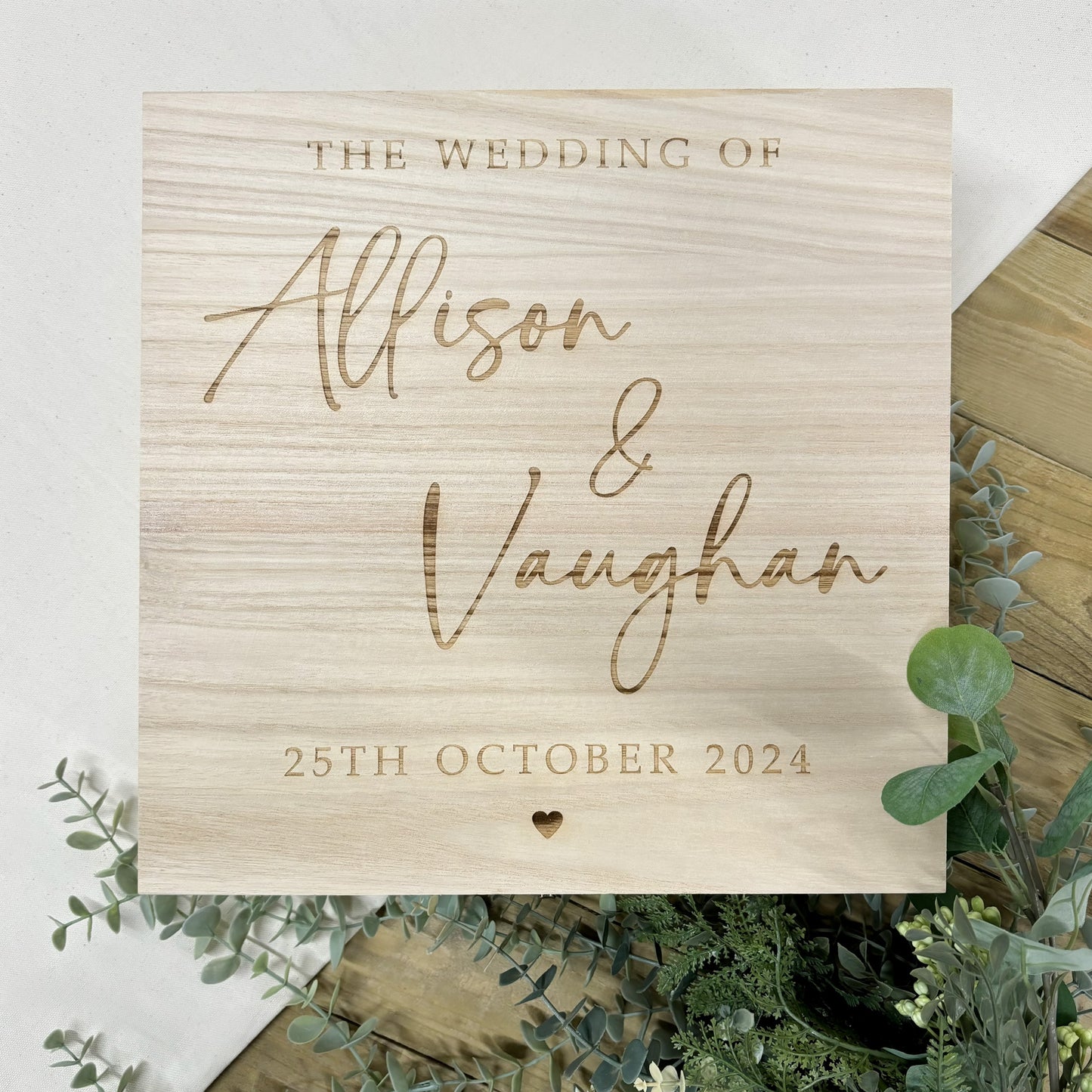 Personalised Wedding Keepsake Box