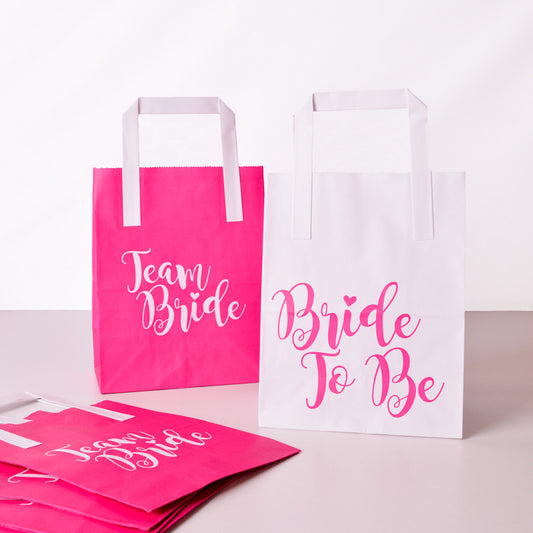 Pink Team Bride Hen Party Bags