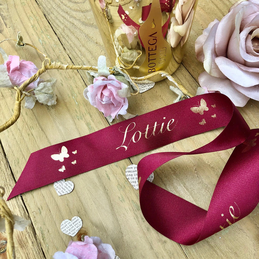 25mm Personalised Ribbon – Double Faced Satin