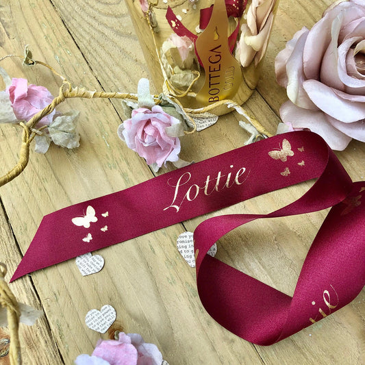 25mm Personalised Ribbon – Double Faced Satin