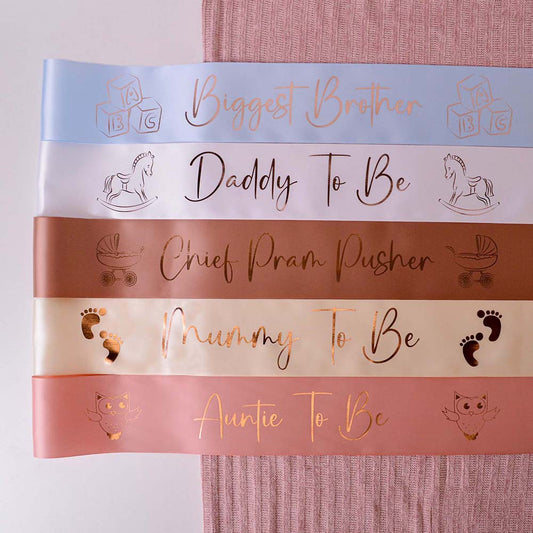 Personalised Rose Gold Baby Shower Sash