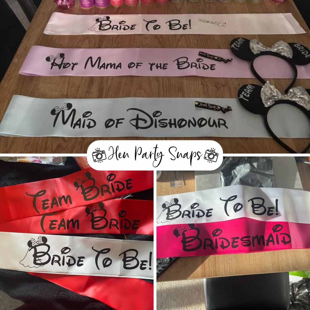 Personalised Hen Party Sash - Disney