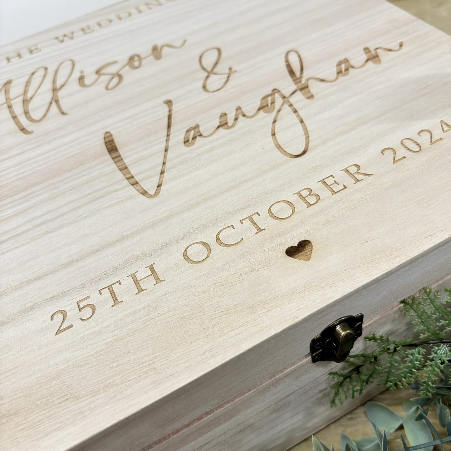 Personalised Wedding Keepsake Box