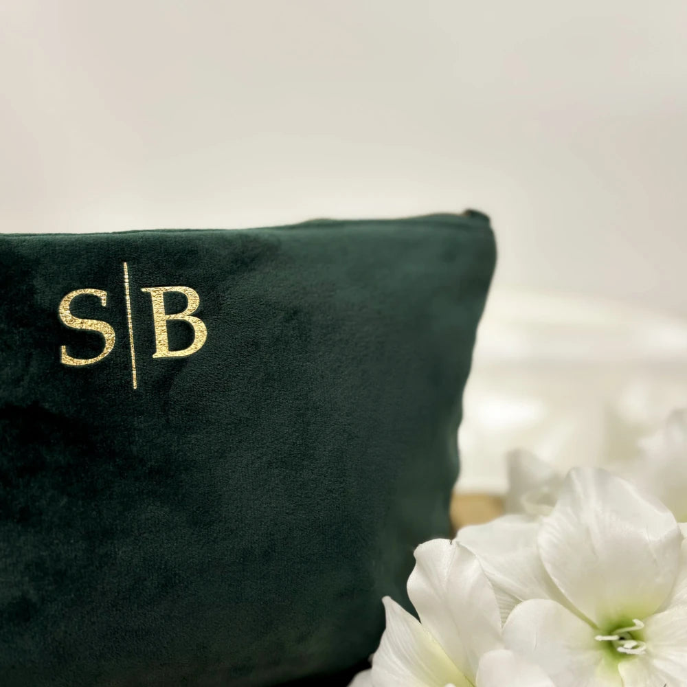 Personalised Velvet Accessory Bag