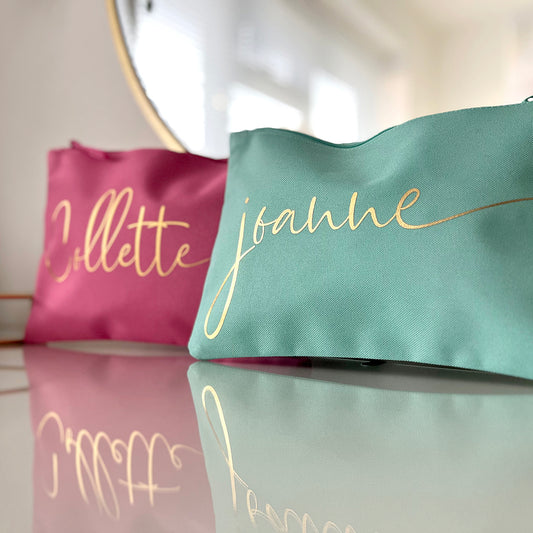 Personalised Make Up Bag - Script Name