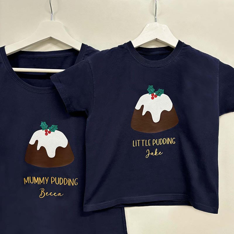 Personalised Family Christmas T-Shirt - Christmas Pudding