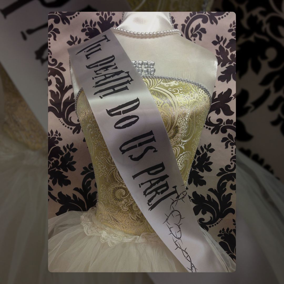 Zombie Bride Halloween Sash – Til Death Do Us Part