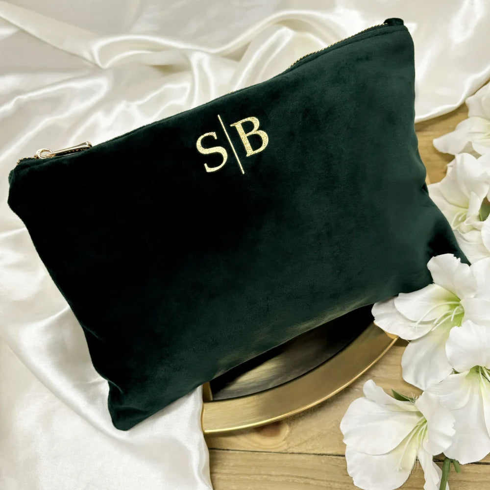 Personalised Velvet Accessory Bag