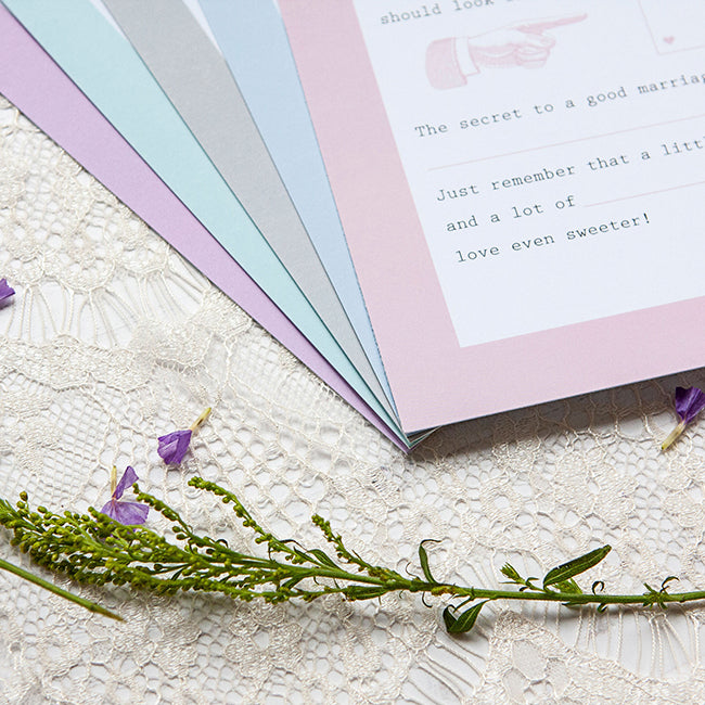 Pastel Bride Tribe Game Cards - Bride Advice Cards