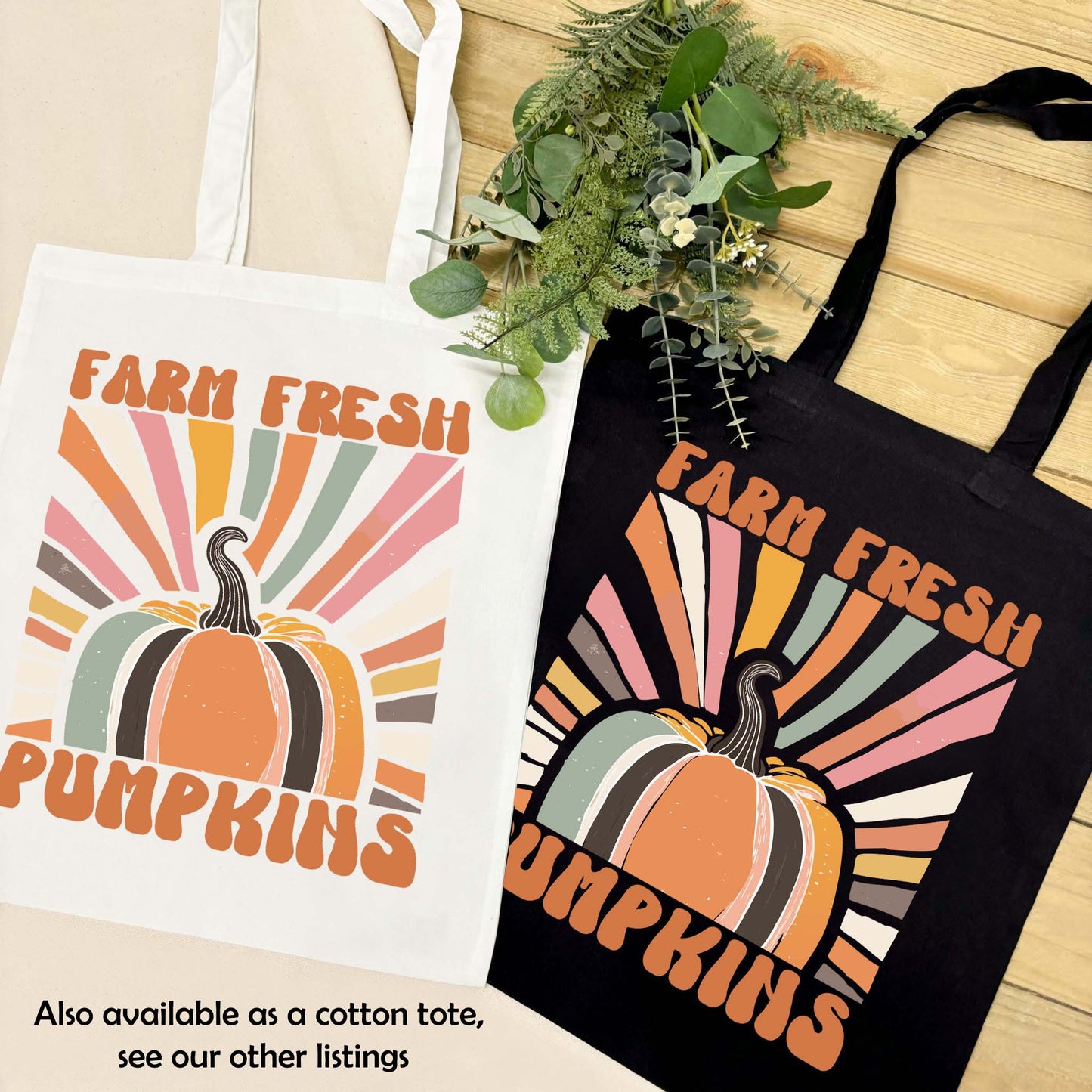 Farm Fresh Pumpkins Jute Tote Bag