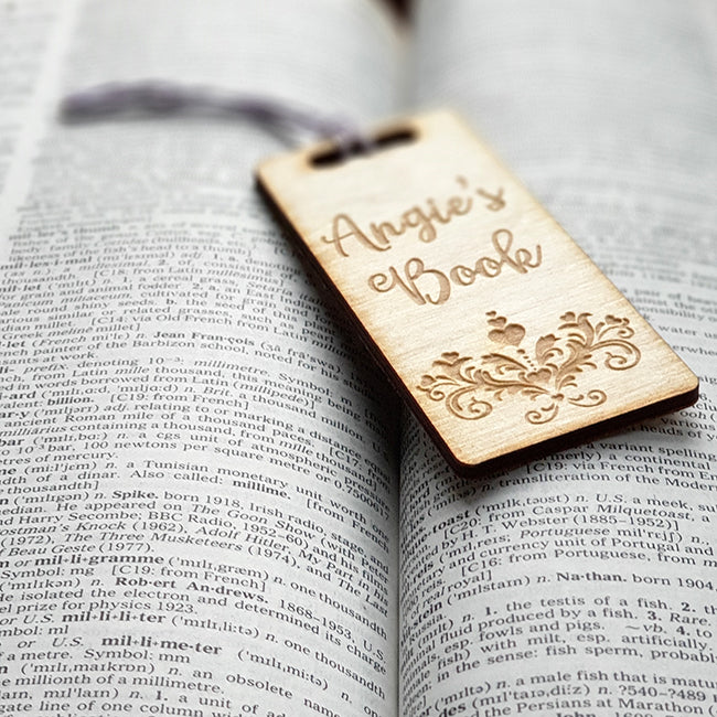 Personalised Wooden Bookmark - Vintage