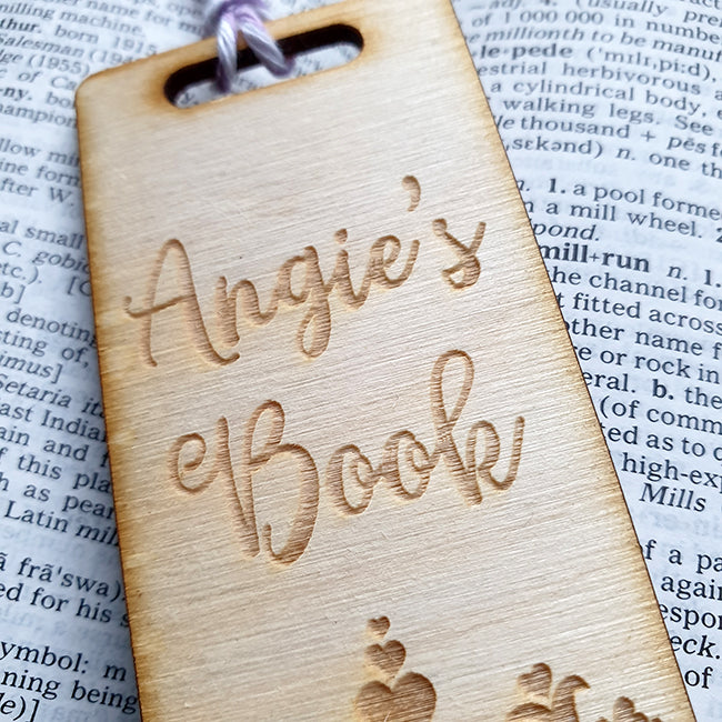 Personalised Wooden Bookmark - Vintage