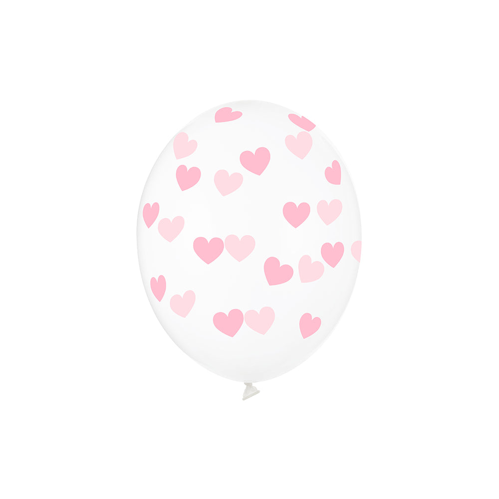 Baby Pink Heart Balloons x 5