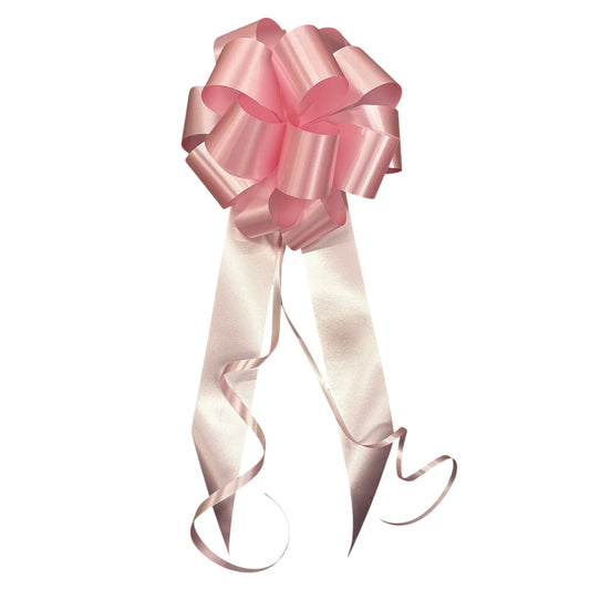 Baby Pink Plain Handmade Wedding Car Bonnet Bow