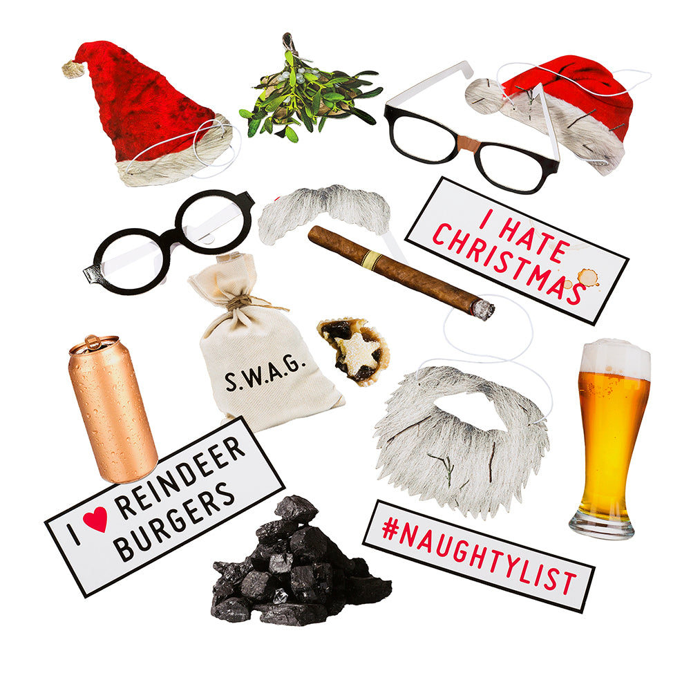 Bad Santa Christmas Photo Booth Props