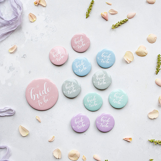 Pastel Bride Tribe Badges