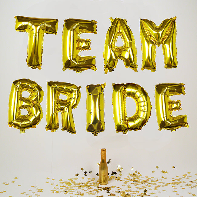 Gold Team Bride Balloon Bunting