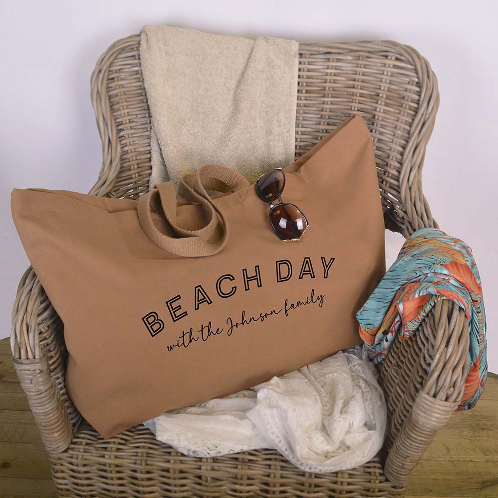 Oversized Tote Bag - Beach Days With Family