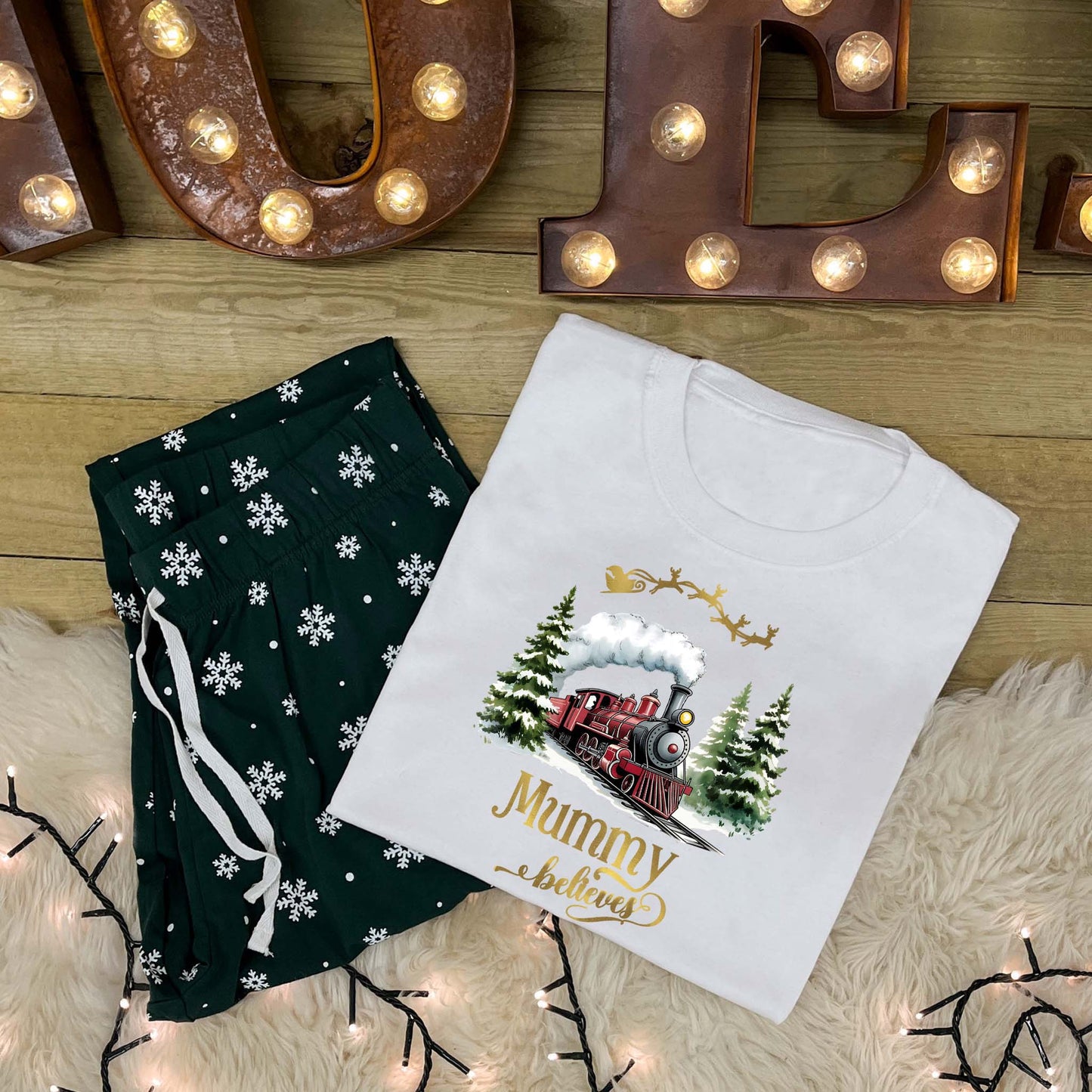 Personalised Family Christmas Pyjamas - Train