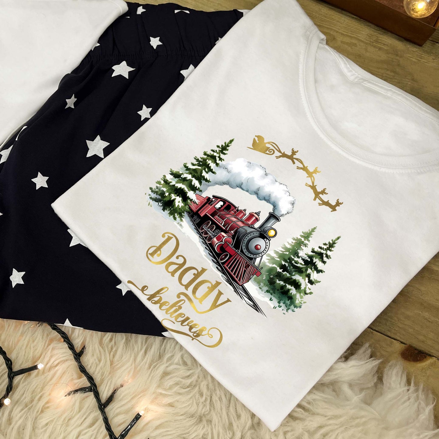 Personalised Family Christmas Pyjamas - Train