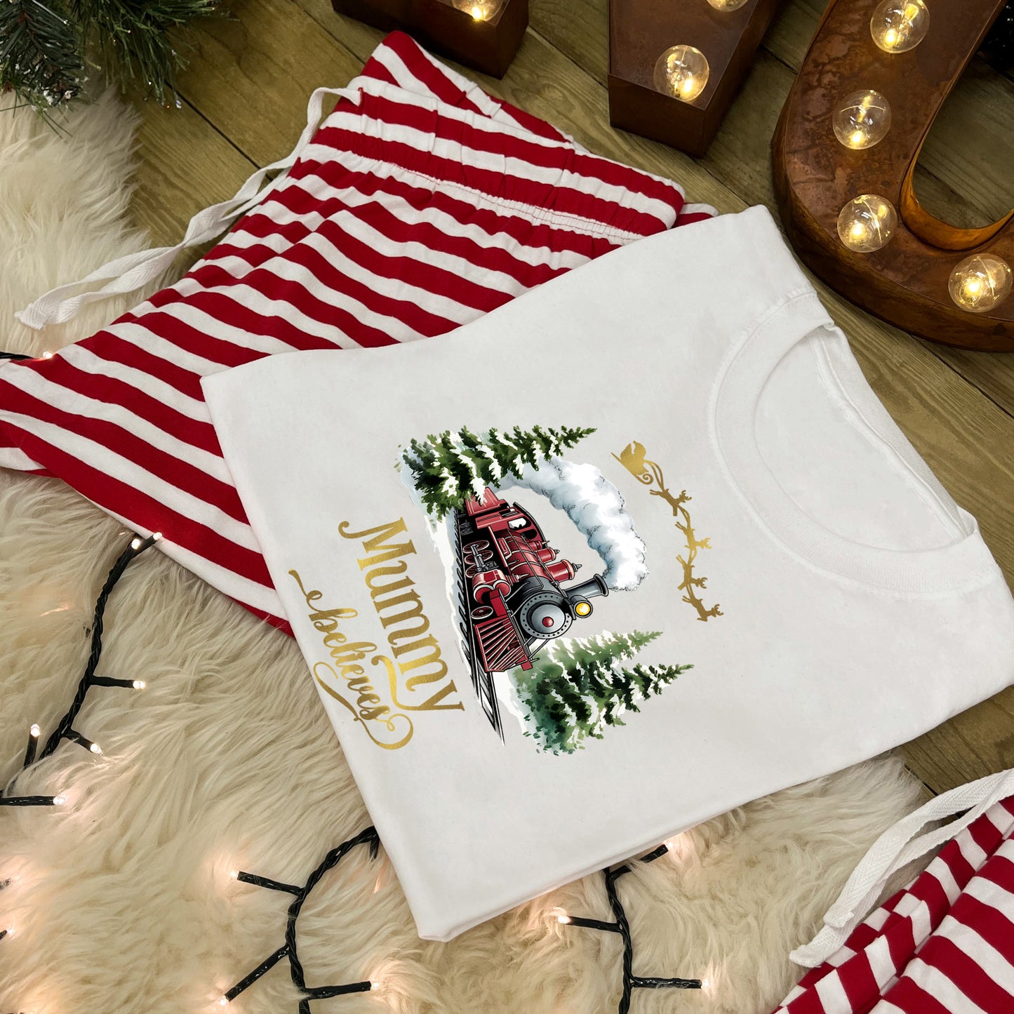 Personalised Family Christmas Pyjamas - Train