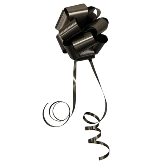Black Plain Handmade Wedding Car Door Bow