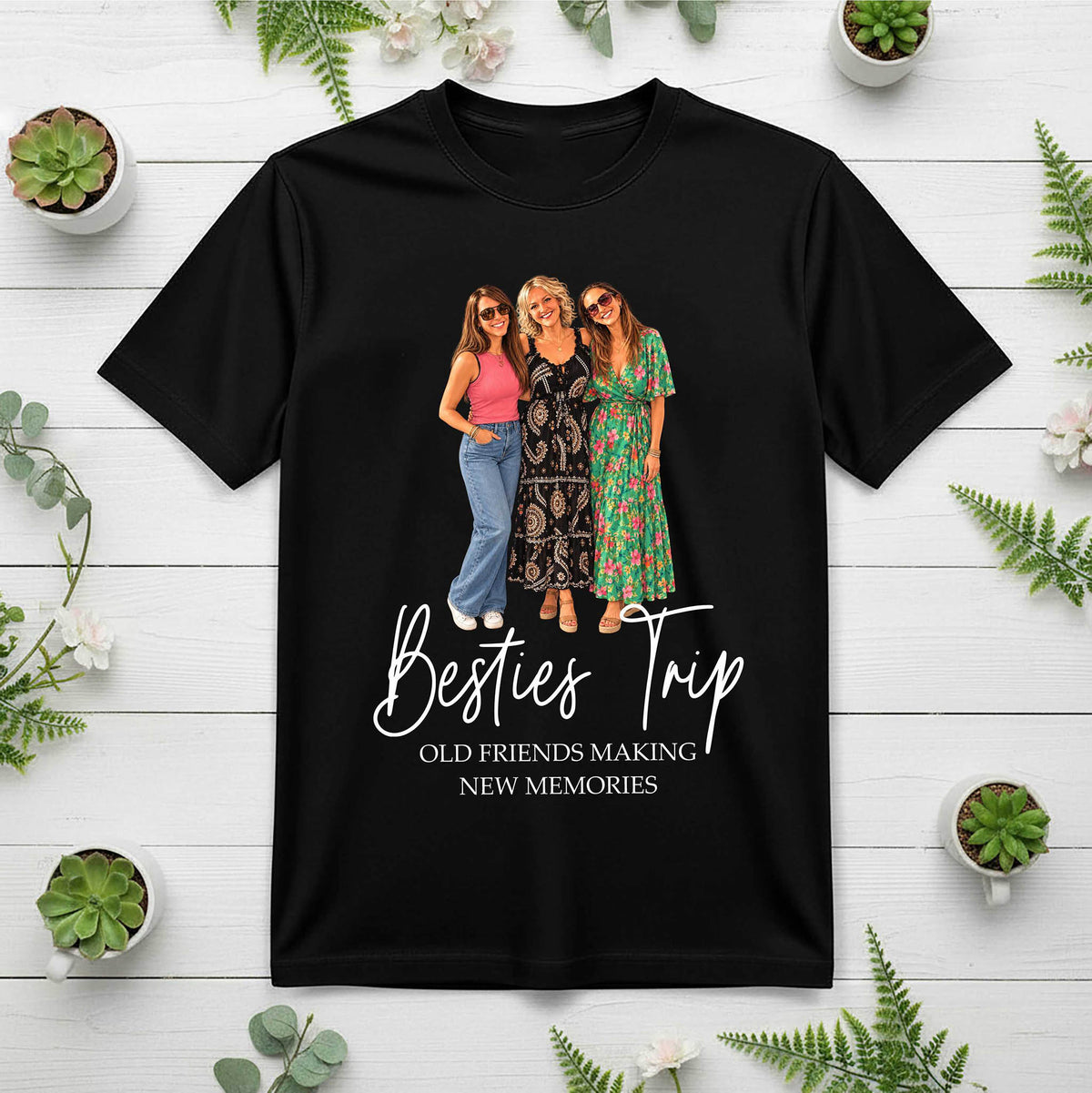 Personalised Photo Girls Trip Unisex Tshirt