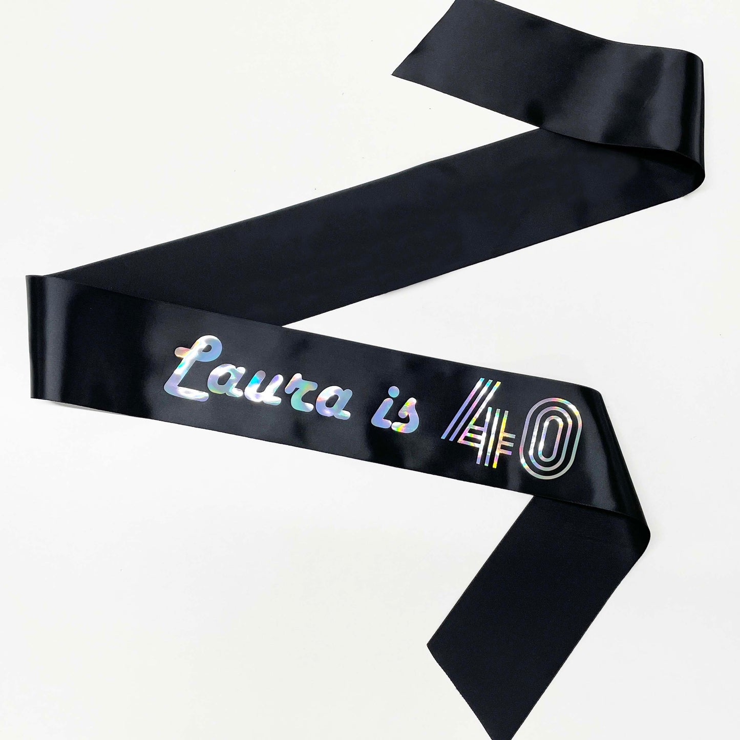 Birthday Sash - Retro Holographic