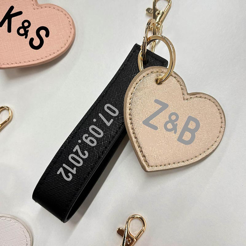 Personalised Keyring Set - Couples Initials