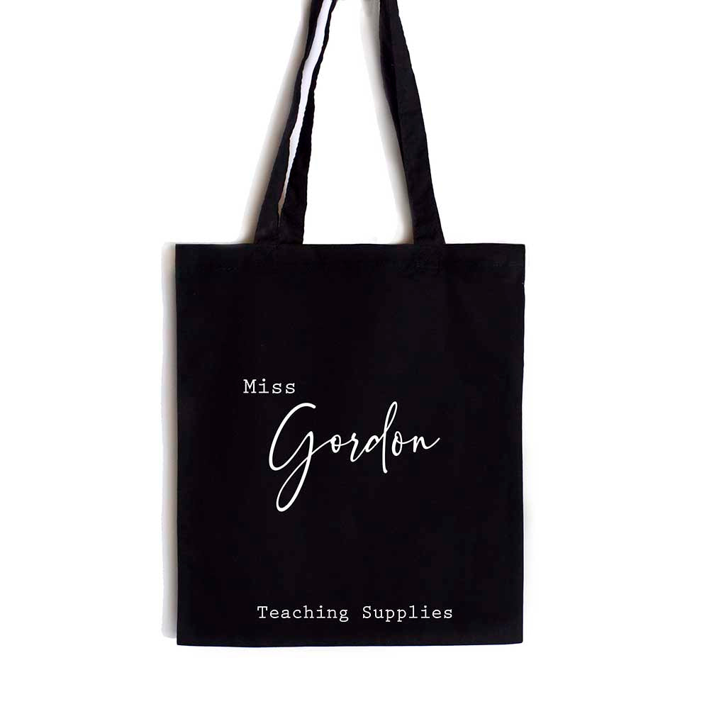 Personalised Teacher Tote Bag