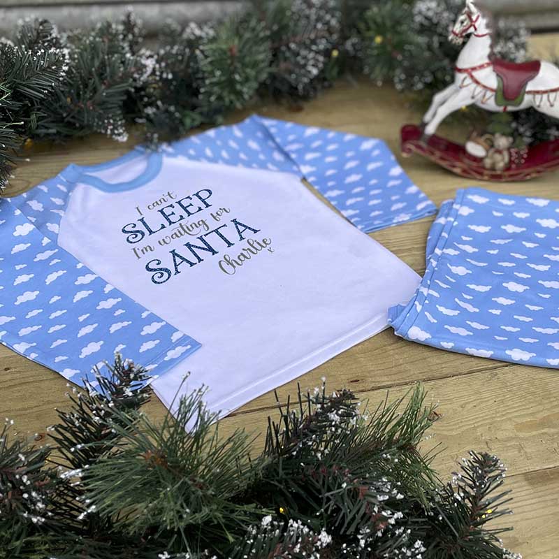 Children's Personalised Pyjamas - I Can't Sleep Santa