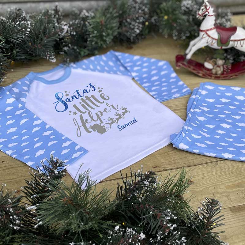 Children's Personalised Pyjamas - Santa's Little Helper