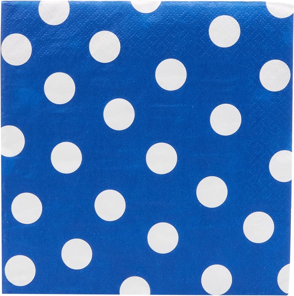 Blue Spotty Napkins x 20