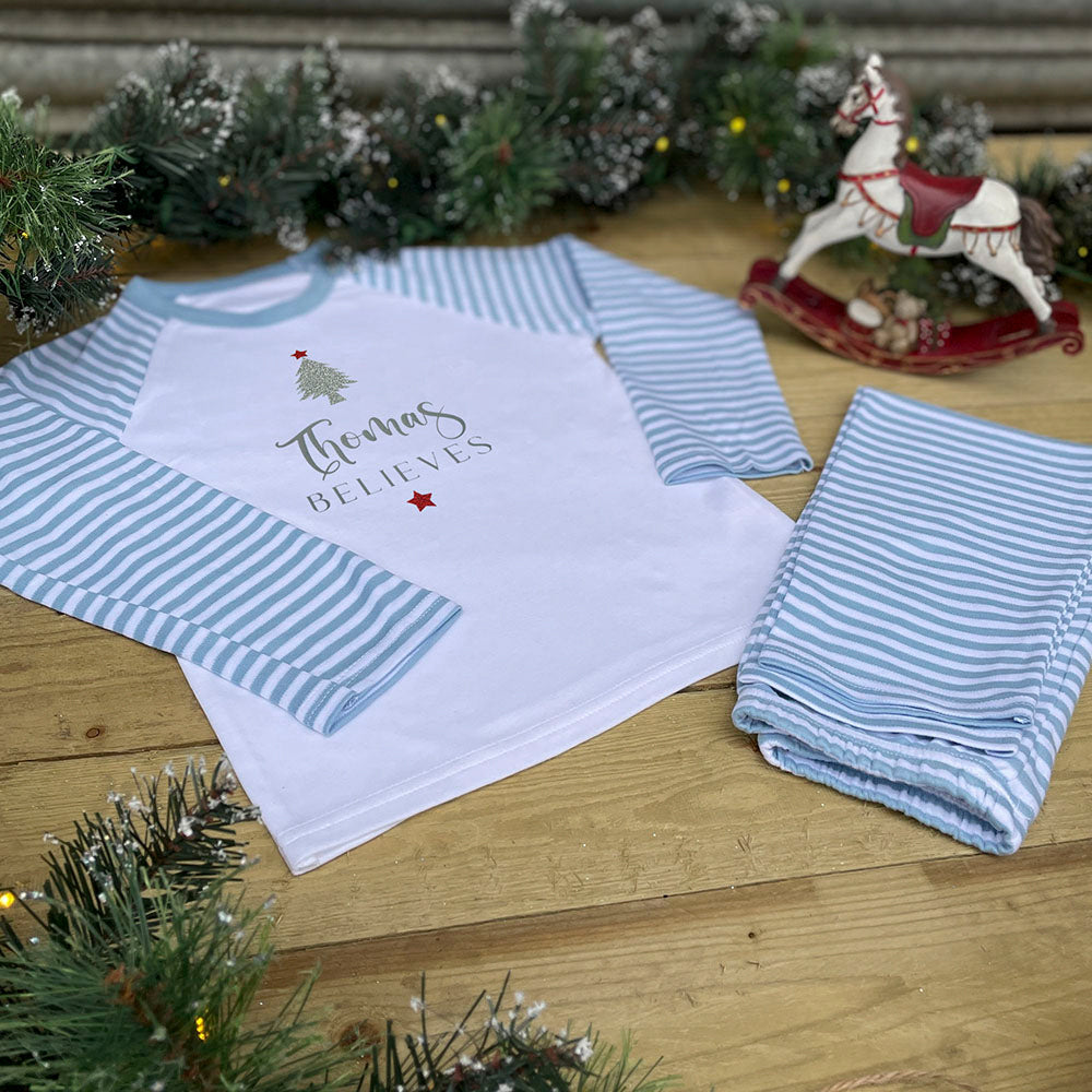 Children's Personalised Pyjamas - I Believe In Christmas