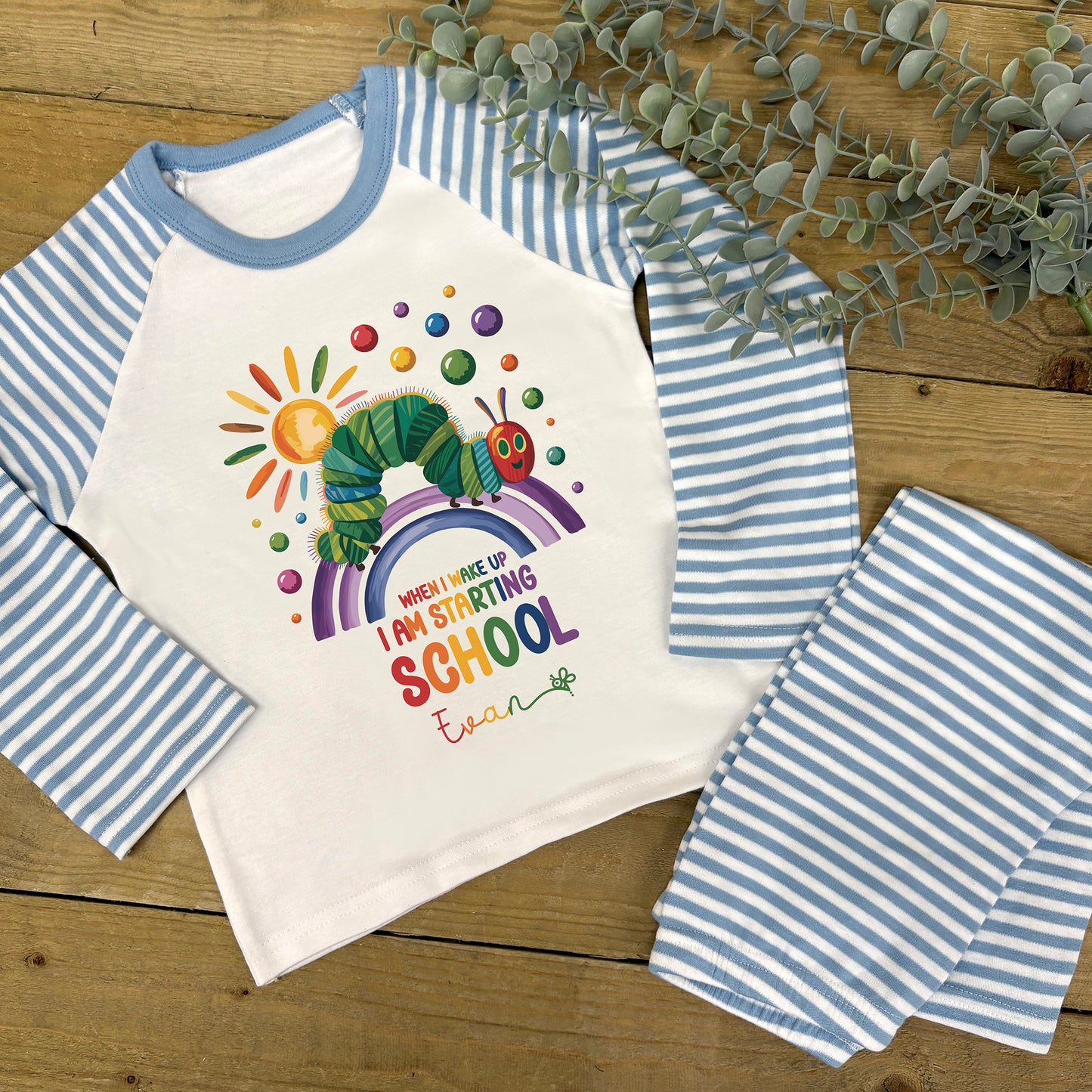 Children's Personalised Pyjamas - Hungry Caterpillar School
