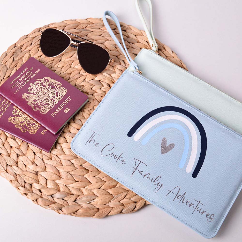 Personalised Travel Pouch - Rainbow