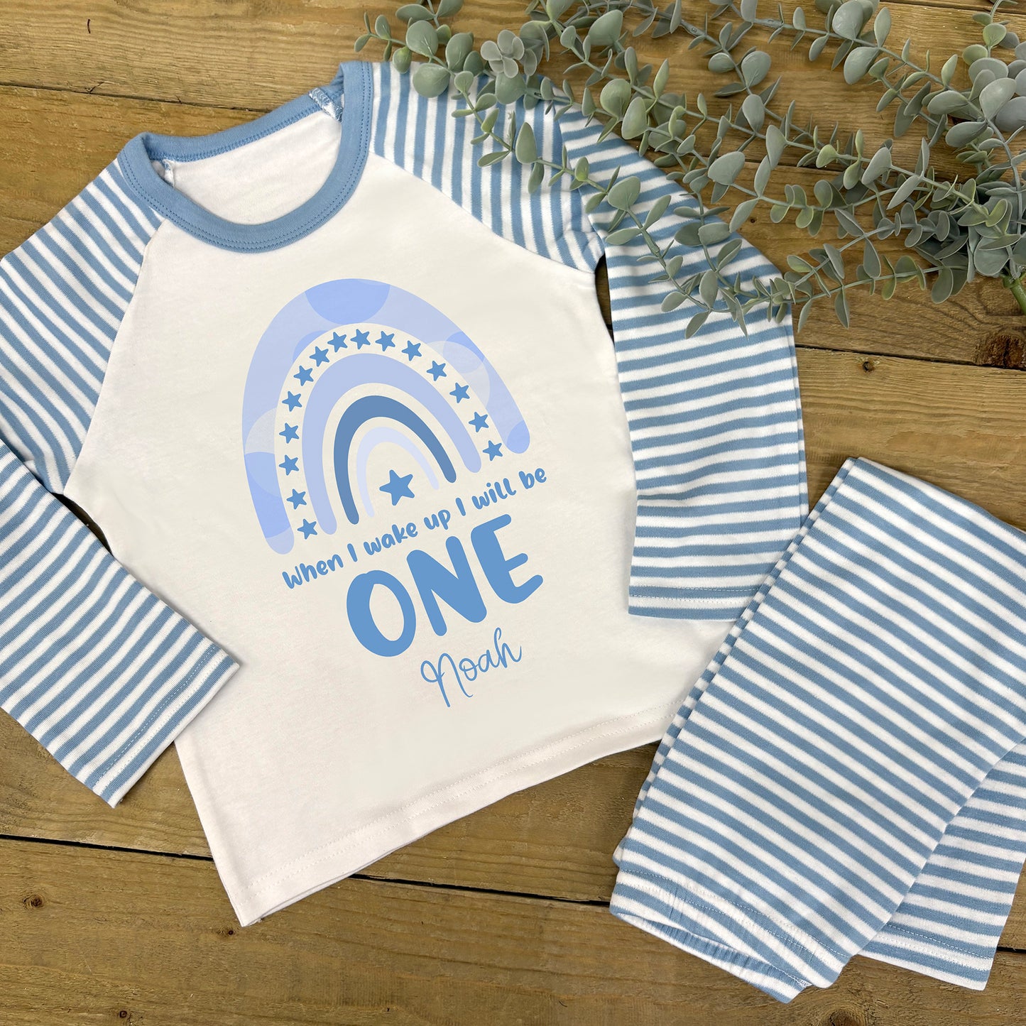Children's Personalised Pyjamas - When I Wake Up Rainbow