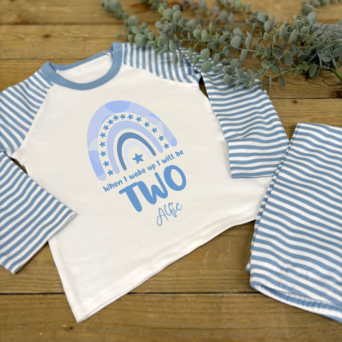 Children's Personalised Pyjamas - When I Wake Up Rainbow