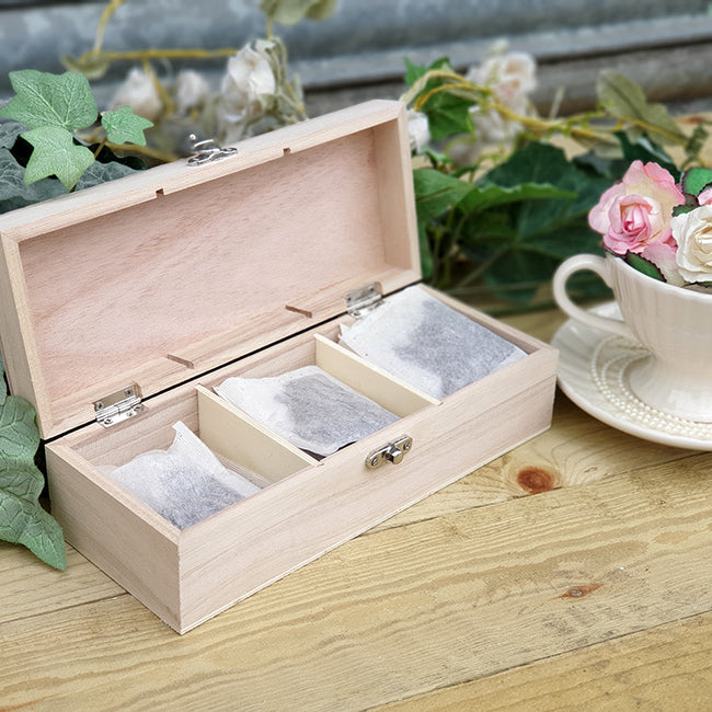 Personalised Wooden Tea Box - Tea Set