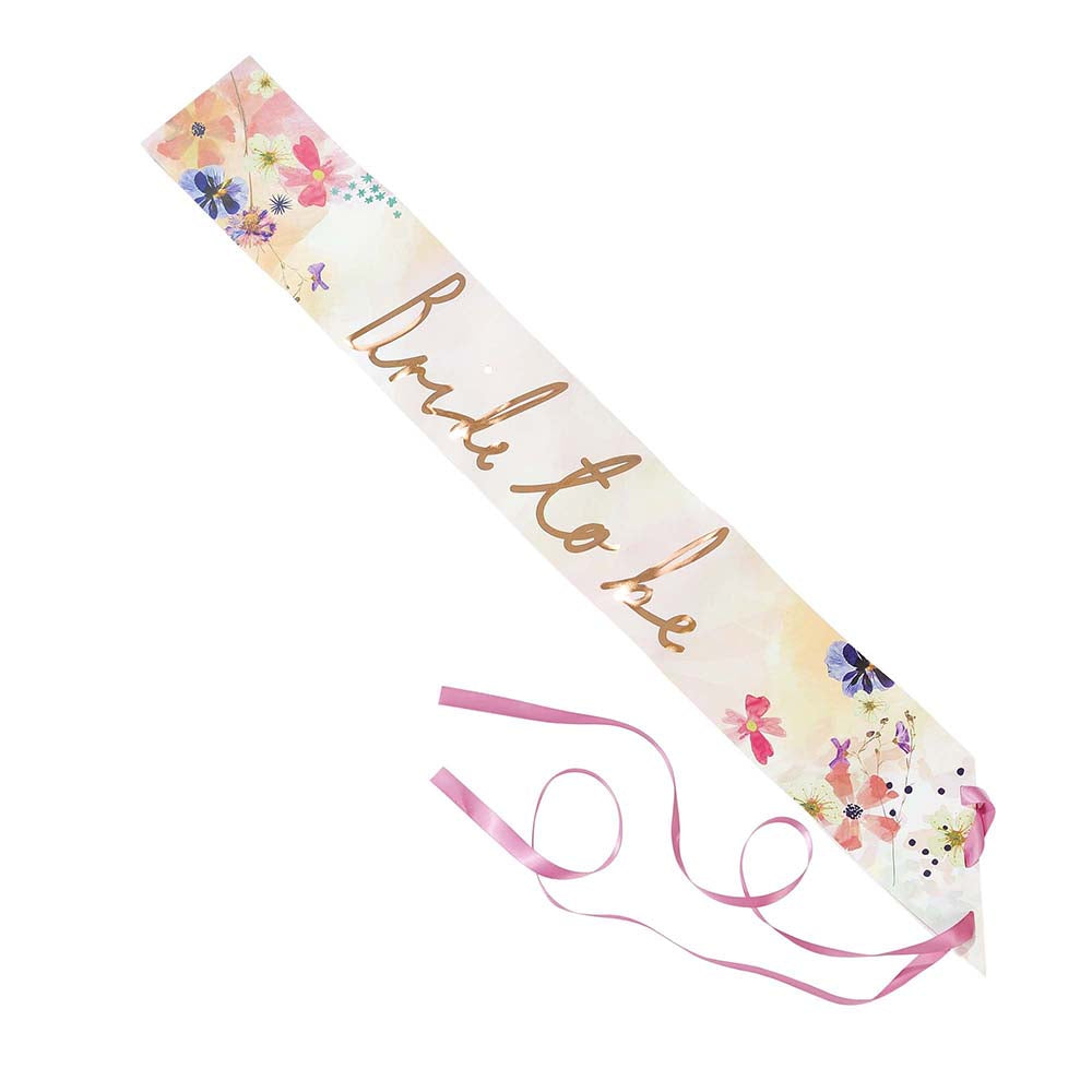 Floral Bride to Be Sash