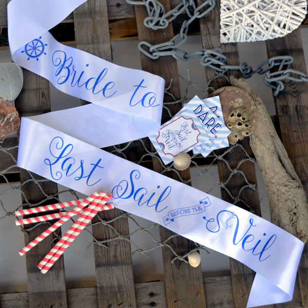 Sailor Hen Party Sashes - Last Sail Before The Veil